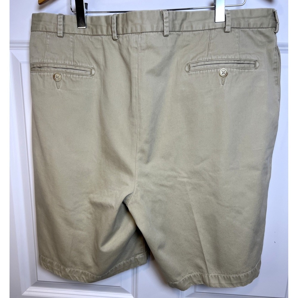 Peter Millar Shorts Mens 38 Khaki Pima Cotton Peru Luxury Golf Flat Front Preppy - Picture 3 of 14
